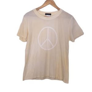 Pacsun La Hearts Yellow Tie Dye Peace Short Sleeve Shirt Size S